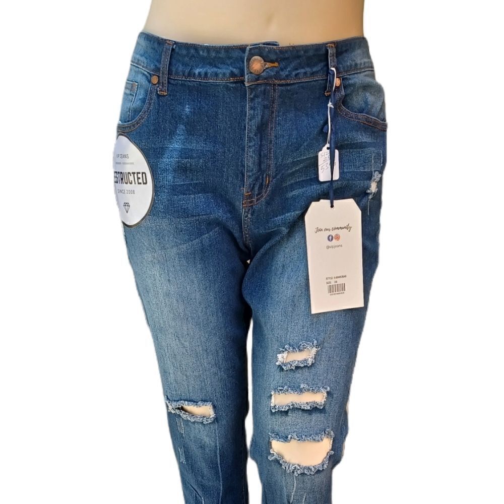 534627....VIP Ankle Crop Jeans, Destructed Collection